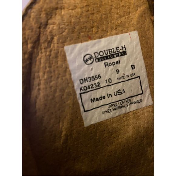 Double-H Roger Square Toe Boot Red sz 9 - Picture 6 of 11